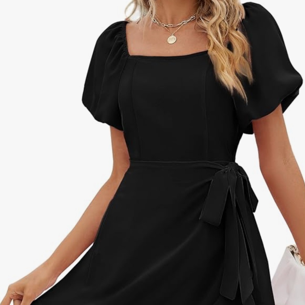 SAMPEEL Women Summer 2024 Dress | Puff Sleeve, Square Neck